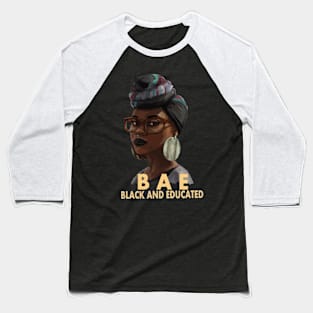 BAE Black and Educated Baseball T-Shirt